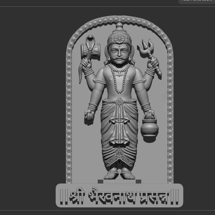 Shree bhaikhanaath prasan 3D Model .c4d .max .obj .3ds .fbx .stl .blend 