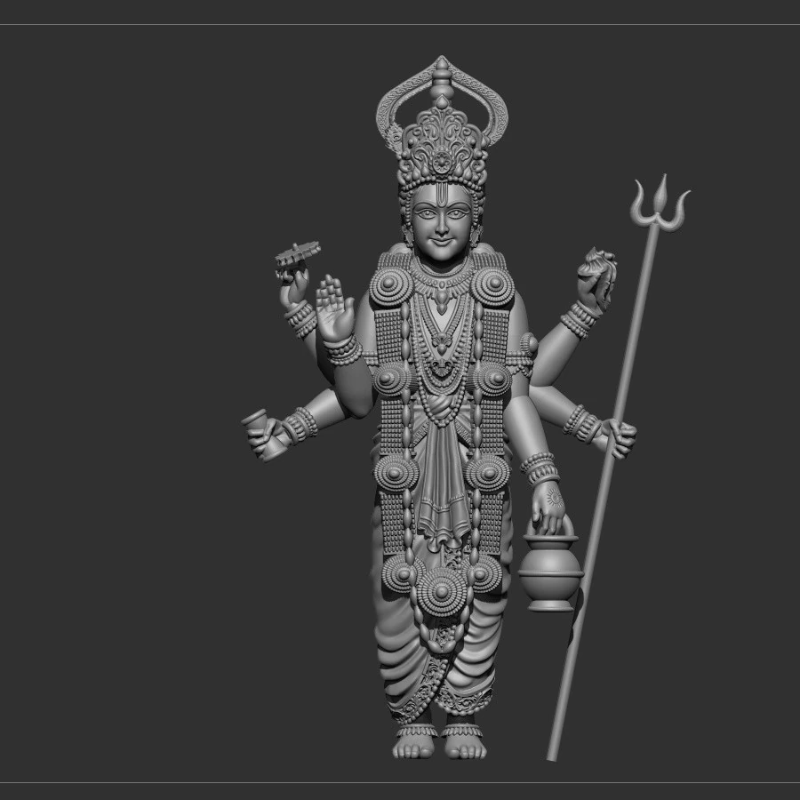 Lord vishnu 3D Model .c4d .max .obj .3ds .fbx .stl .blend 