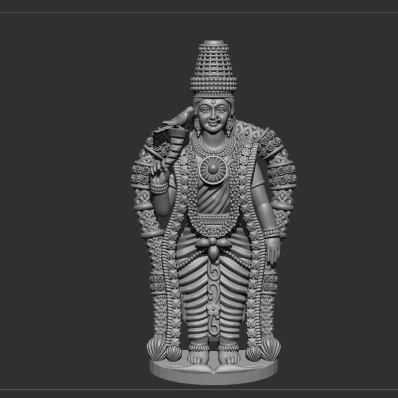 Minakshi devi 3D Model .c4d .max .obj .3ds .fbx .stl .blend