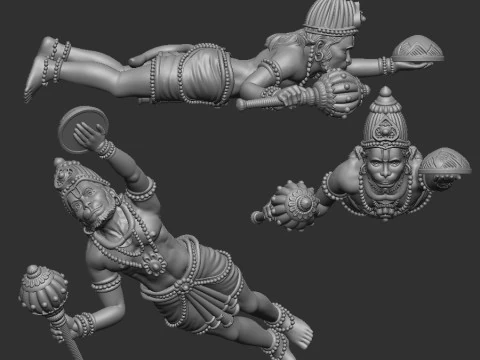 हनुमान जी 3D मॉडल