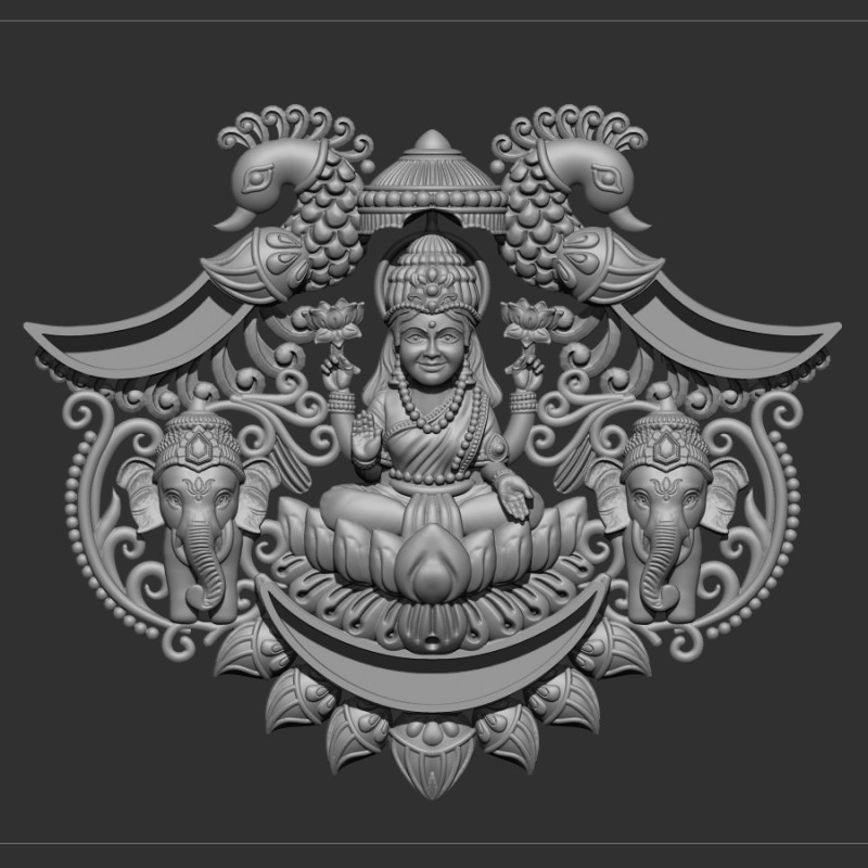 Laxmi ji tample 3D Модель .c4d .max .obj .3ds .fbx .stl .blend