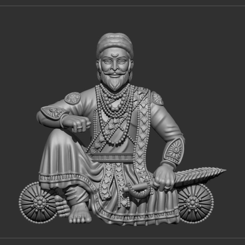 Shivaji 3D Model .c4d .max .obj .3ds .fbx .stl .blend 