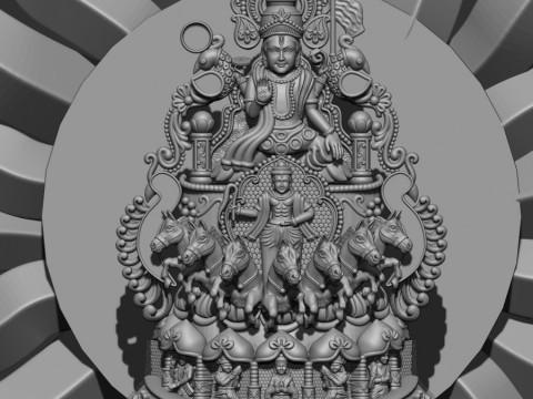 Sun god tample jewellery 3D Model