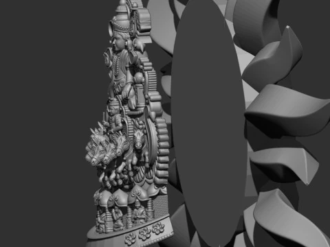 Sun god tample jewellery 3D Model