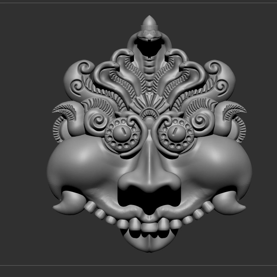 Kirtimukha 3D Model .c4d .max .obj .3ds .fbx .stl .blend