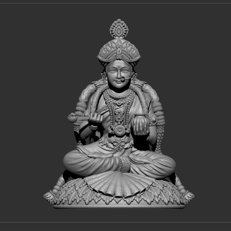 Annapurna Devi 3D Model .c4d .max .obj .3ds .fbx .stl .blend 
