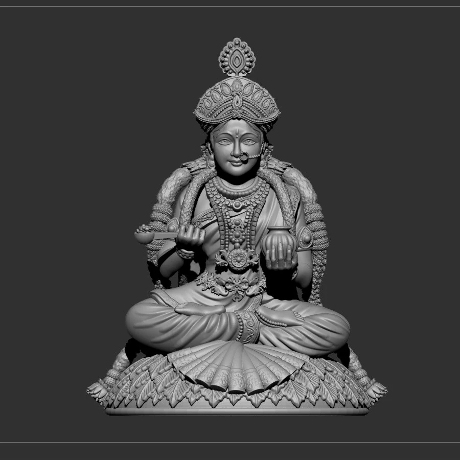 Annapurna Devi 3D Model .c4d .max .obj .3ds .fbx .stl .blend 