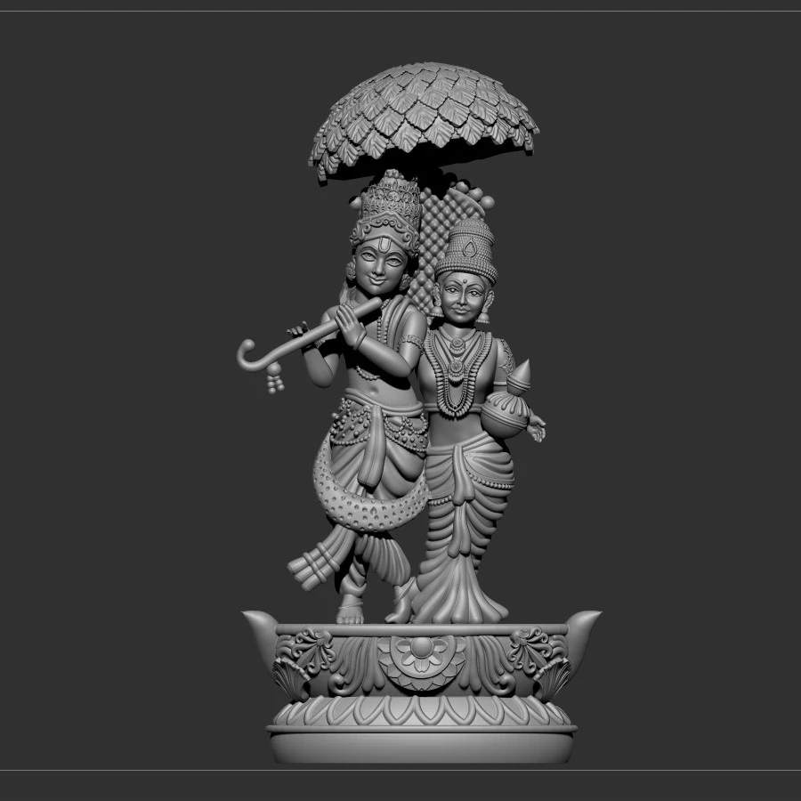 Radha krishna 3D Model .c4d .max .obj .3ds .fbx .stl .blend 
