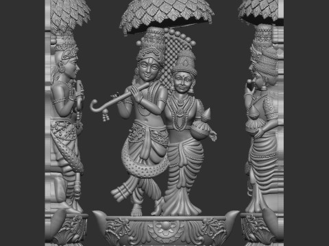 Radha krishna 3D Model