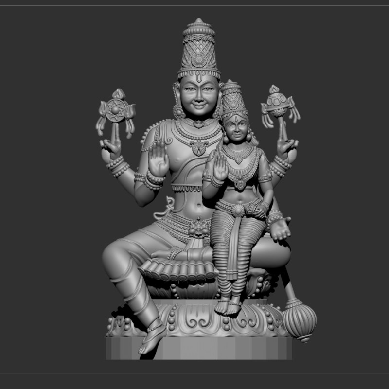 Laxmi Narayan 3D Model .c4d .max .obj .3ds .fbx .stl .blend