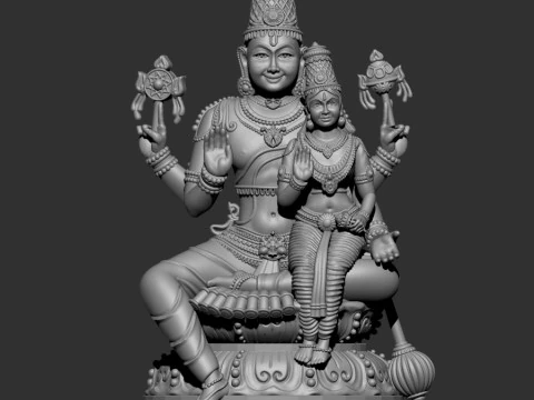 Laxmi Narayan Modello 3D