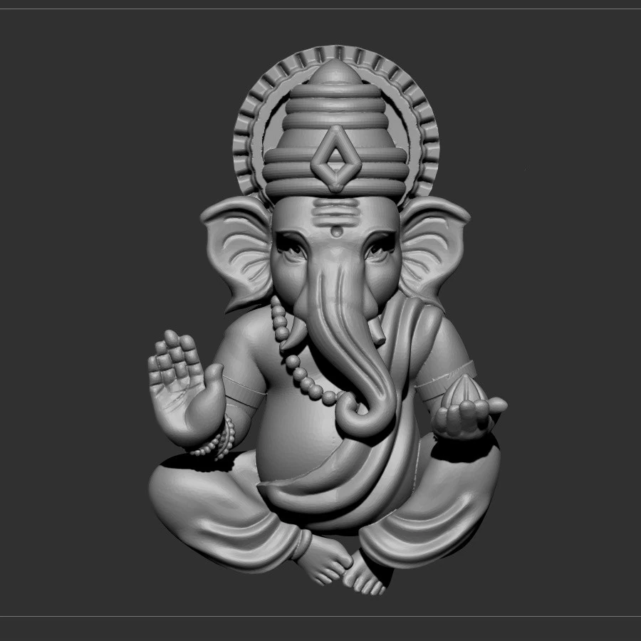 Ganesh ji 3D Model .c4d .max .obj .3ds .fbx .stl .blend 