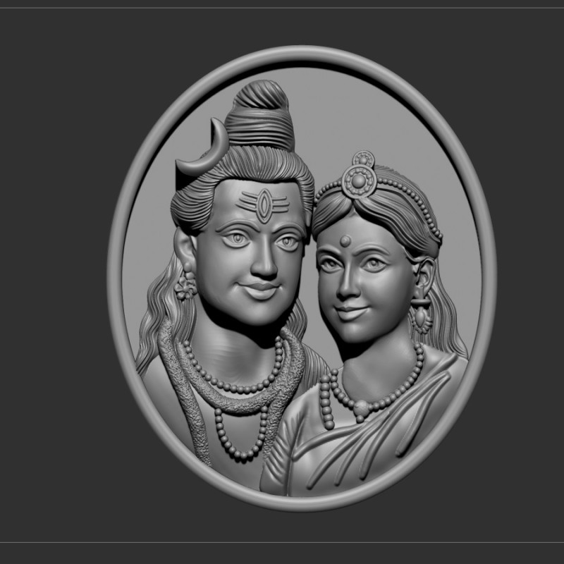 Shiv and parvati Modello 3D .c4d .max .obj .3ds .fbx .stl .blend