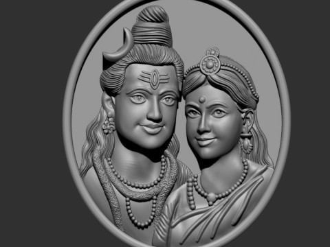 Shiv and parvati 3D Model