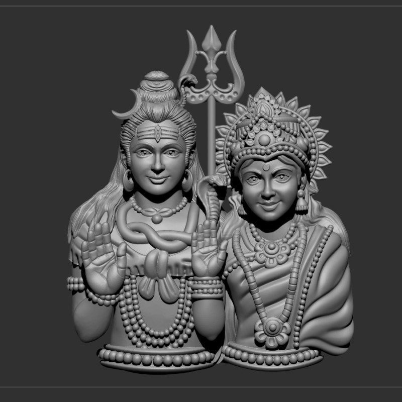 Shiv and parvati Modèle 3D .c4d .max .obj .3ds .fbx .stl .blend