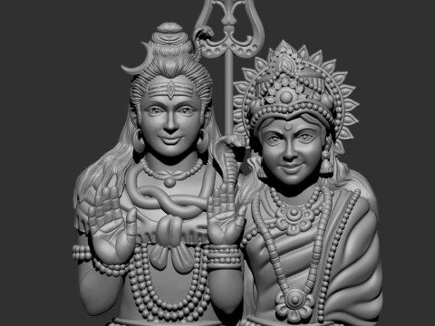 Shiv and parvati 3D Model