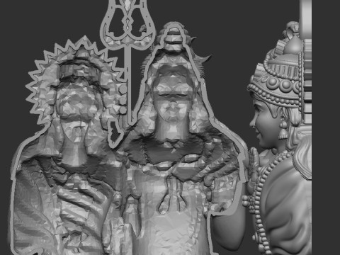 Shiv and parvati Modèle 3D