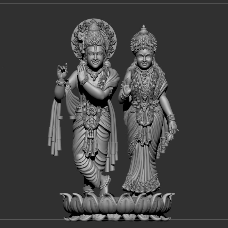 Radha krishna Modelo 3D .c4d .max .obj .3ds .fbx .stl .blend