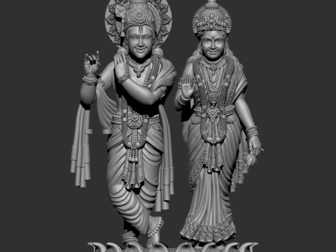 Radha krishna 3D Model