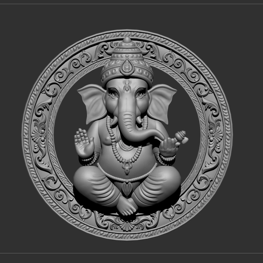 Ganesha 3D Model .c4d .max .obj .3ds .fbx .stl .blend 