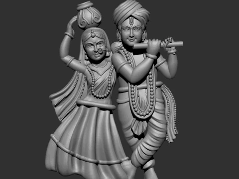 Radha krisna Model 3D