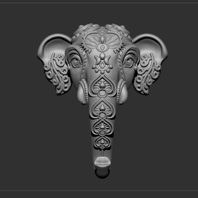 Ganesha 3D Modell .c4d .max .obj .3ds .fbx .stl .blend