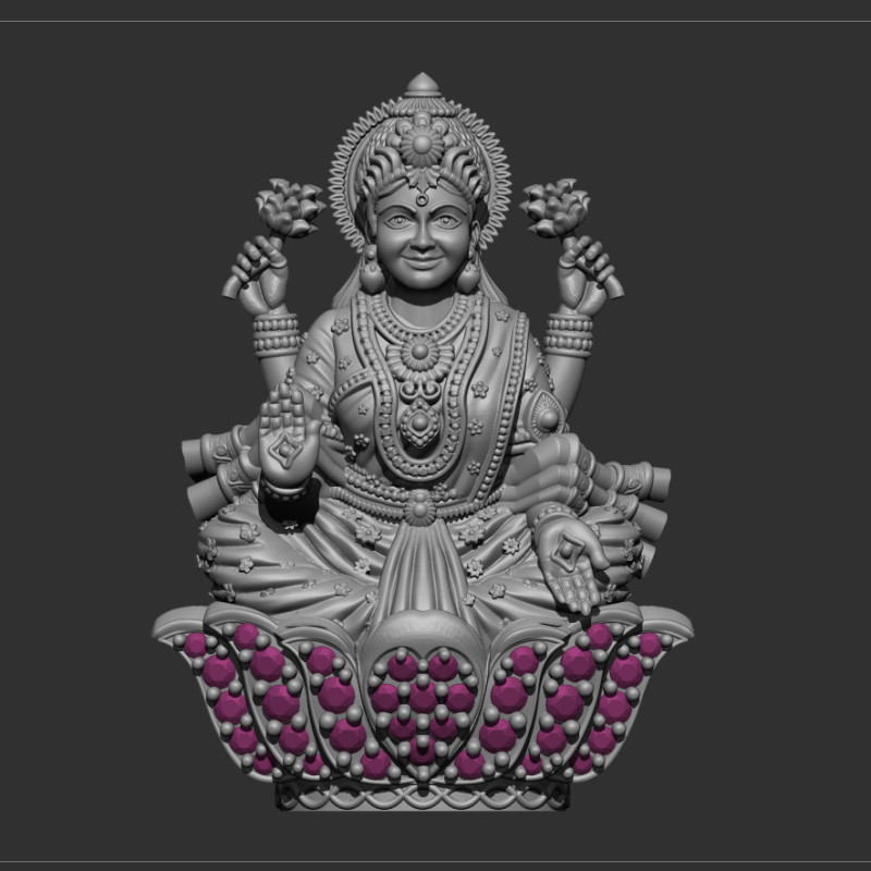 Laxmi ji 3D 모델 .c4d .max .obj .3ds .fbx .stl .blend