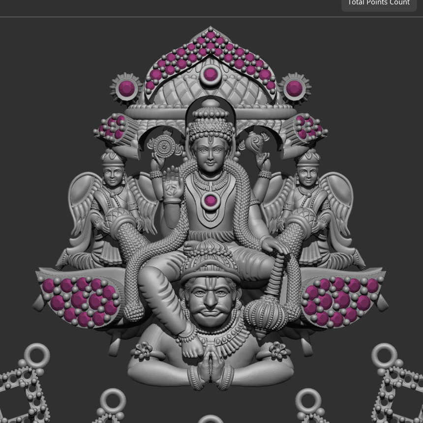 Garuda and vishnu 3D Model .c4d .max .obj .3ds .fbx .stl .blend 
