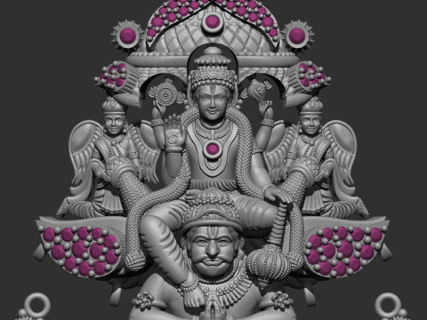 Garuda and vishnu 3Dモデル