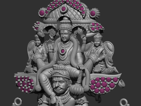 Garuda and vishnu 3Dモデル