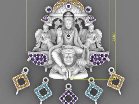 Garuda and vishnu 3Dモデル