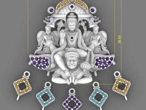 Garuda and vishnu 3D Model