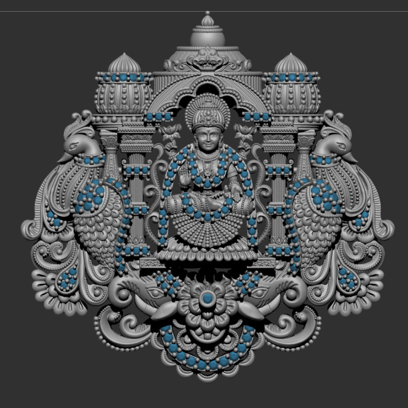 Laxmi ji tample 3D Модель .c4d .max .obj .3ds .fbx .stl .blend