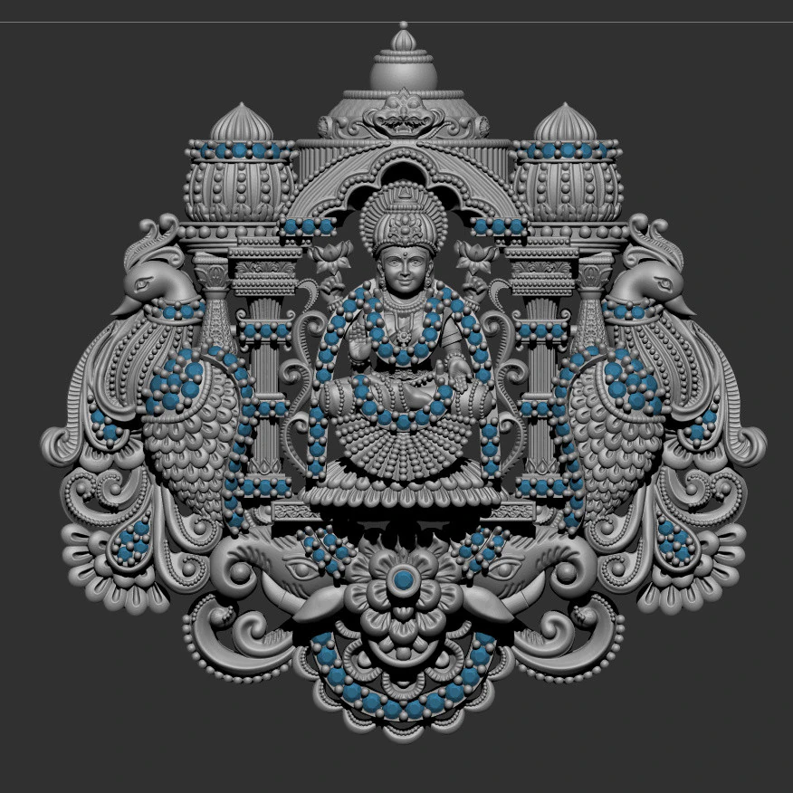 Laxmi ji tample 3D Model .c4d .max .obj .3ds .fbx .stl .blend 