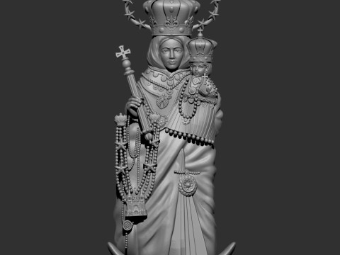 Lady of the Holy Rosary 3D 모델