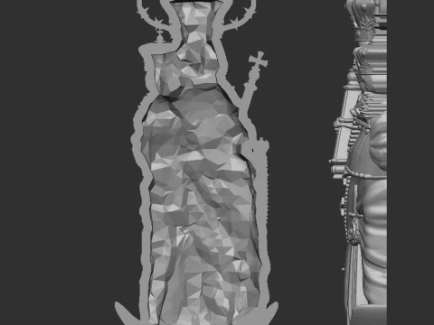Lady of the Holy Rosary 3D Model