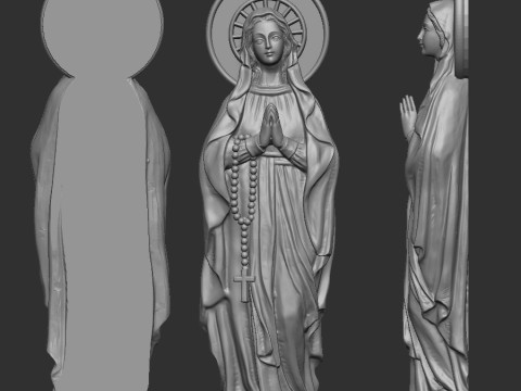 Lady of the Holy Rosary 3D Model
