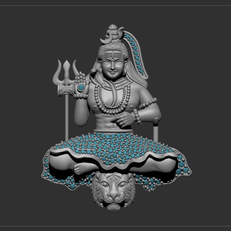 Shiv ji 3D Model .c4d .max .obj .3ds .fbx .stl .blend