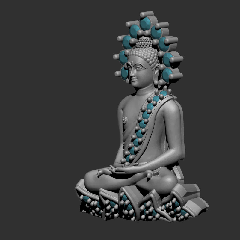Gautam buddha 3D Model .c4d .max .obj .3ds .fbx .stl .blend 