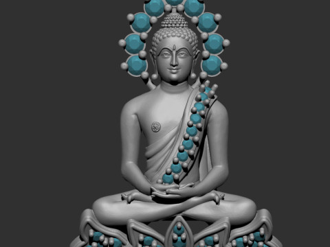 Gautam buddha 3D मॉडल
