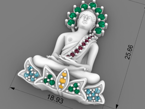 Gautam buddha 3D मॉडल