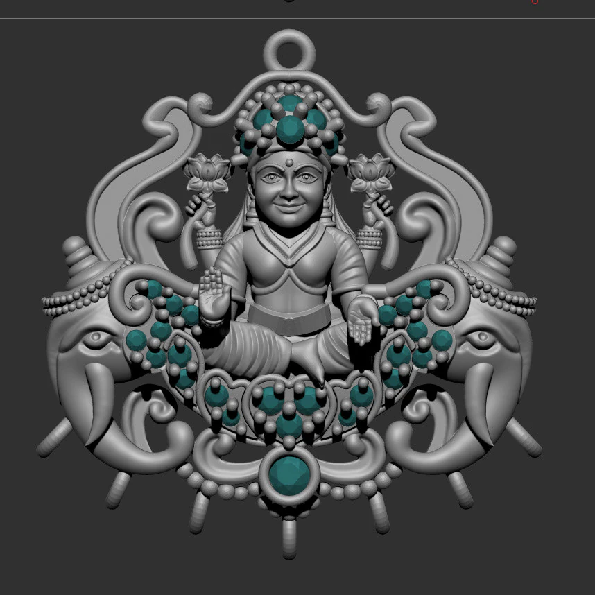 Laxmi ji 3D Model .c4d .max .obj .3ds .fbx .stl .blend