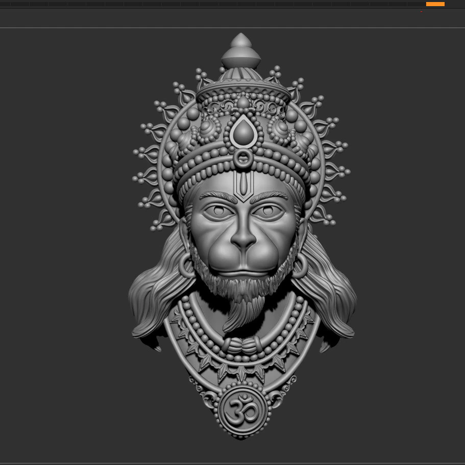 HANUMAN JI 3D Model .c4d .max .obj .3ds .fbx .stl .blend 