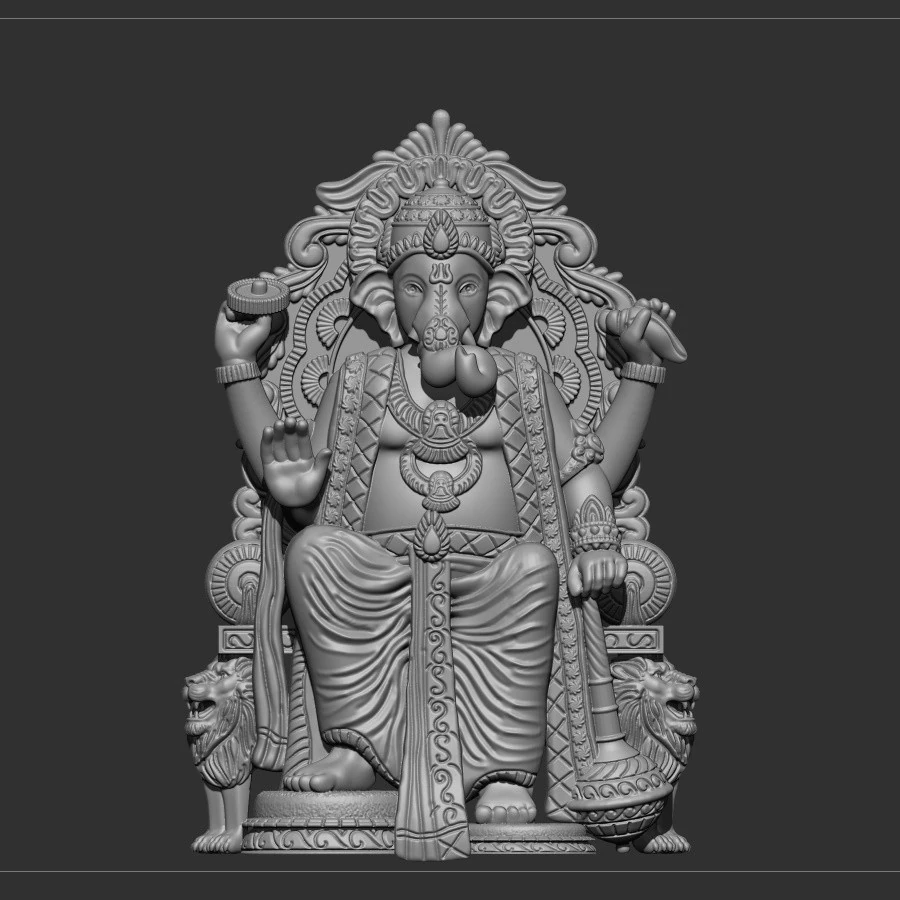 Ganesh ji 3D Model .c4d .max .obj .3ds .fbx .stl .blend 