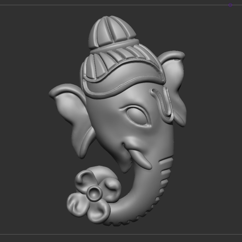 Ganesh ji face 3D Модель .c4d .max .obj .3ds .fbx .stl .blend 