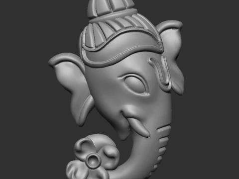 Wajah Ganesh ji Model 3D