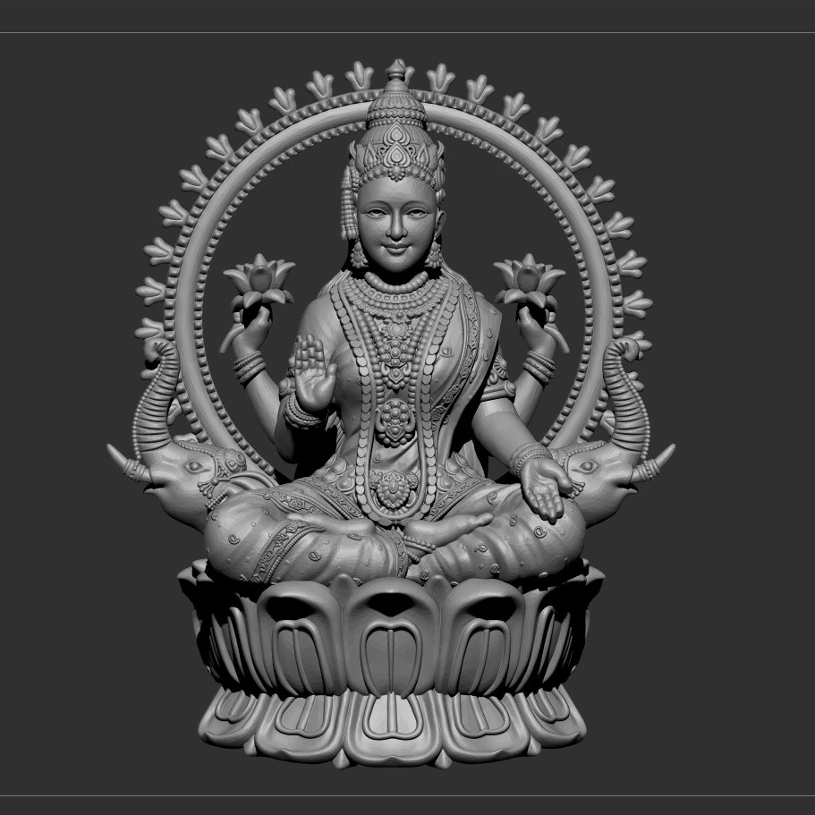 Laxmi ji 3D Model .c4d .max .obj .3ds .fbx .stl .blend 