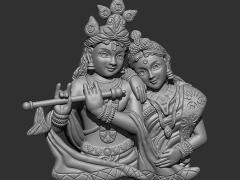 Radha krisna Model 3D