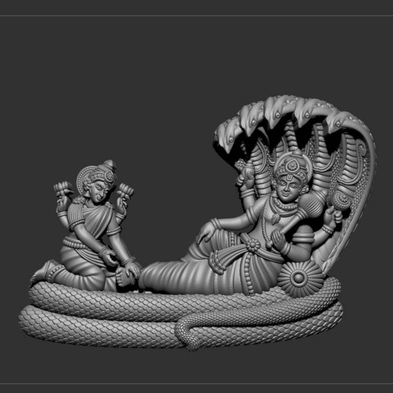 Lord vishnu 3D Modell .c4d .max .obj .3ds .fbx .stl .blend