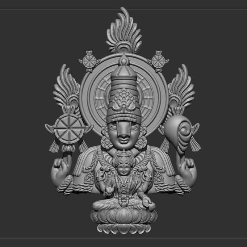 Perumal and lakhmi 3D Модель .c4d .max .obj .3ds .fbx .stl .blend